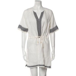 Tory Burch 100% Linen White Coverup Dress - size Small